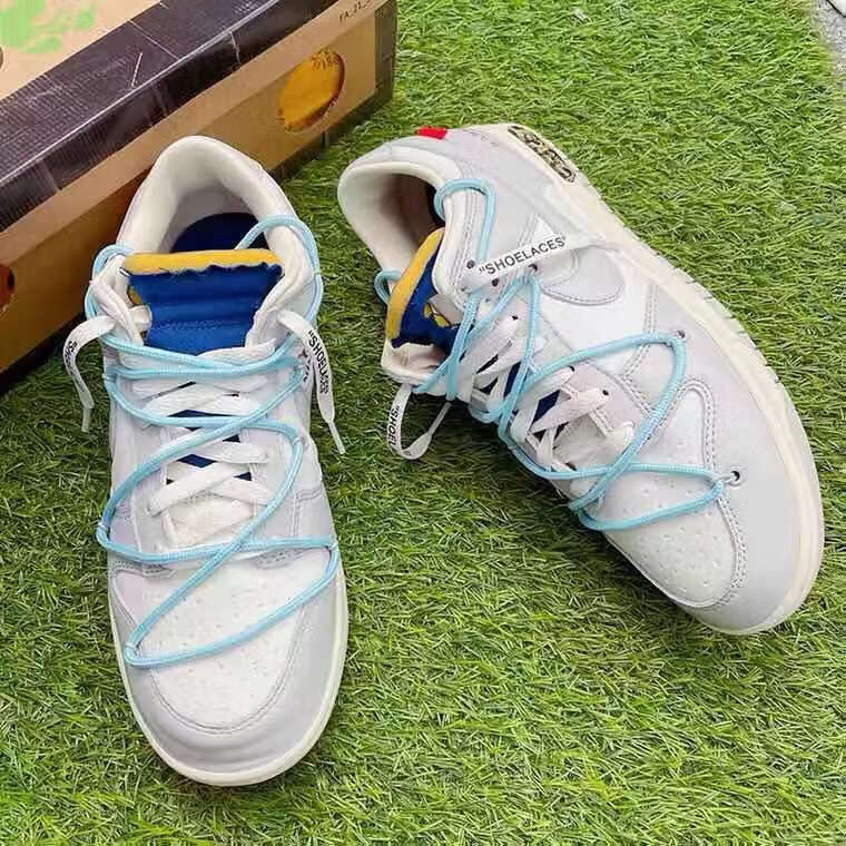 圆形鞋带适配耐··克黑白dunk荧光橙绿蓝红ow联名the50鞋带shoelaces