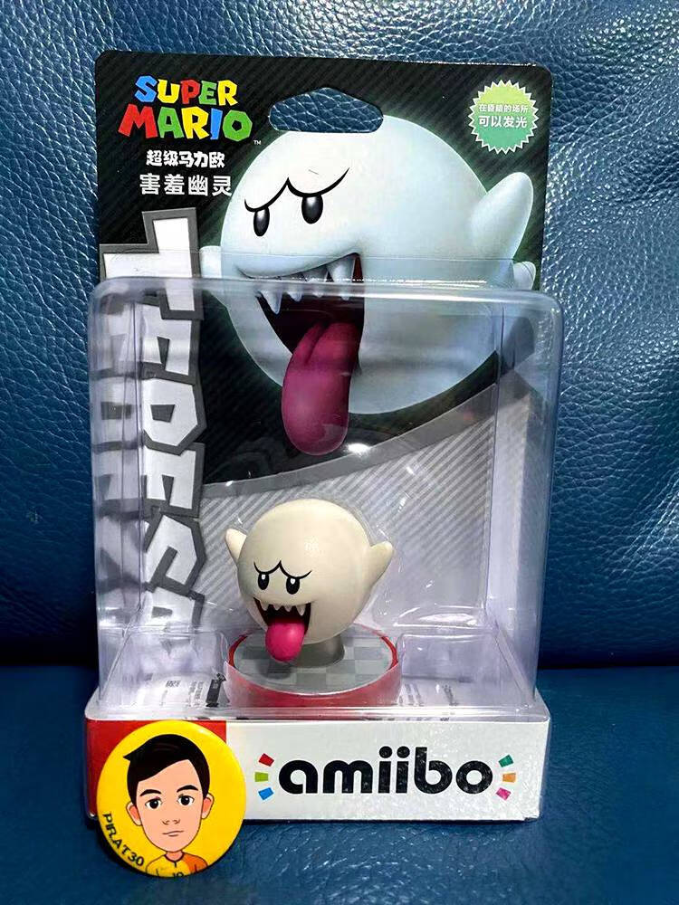 任天堂马里奥手办超级马里奥派对amiibo手办马力欧嘘嘘鬼夜光害羞幽瓦