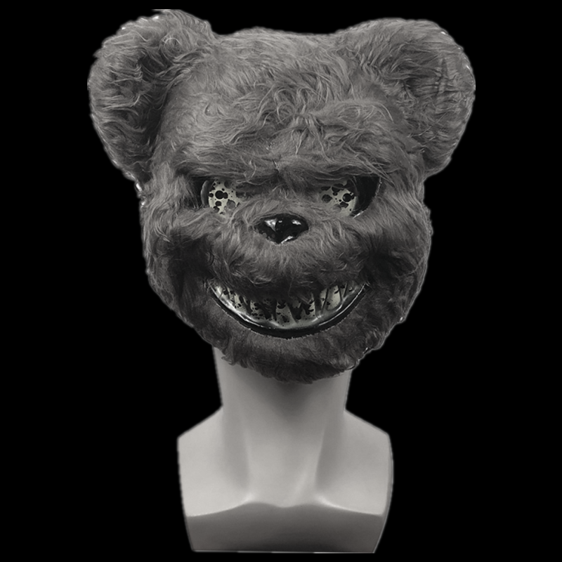 可狄(kedi)血腥兔子毛绒面具男屋jk拍照道具网红棕熊头套全脸 棕色