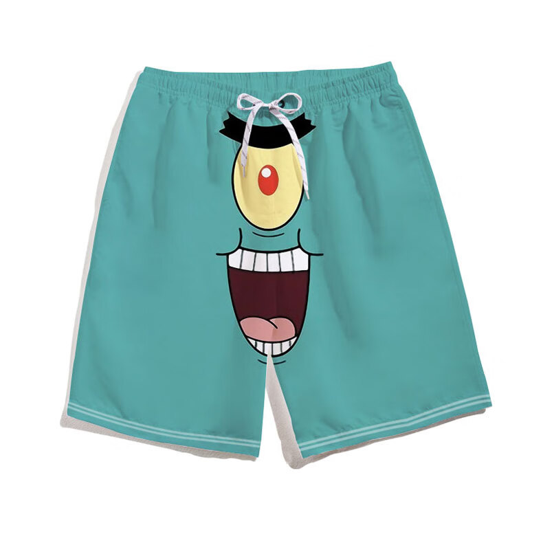 动漫海绵宝宝男睡裤短裤居家宽松沙滩裤男速干5分裤夏季学生百搭2020