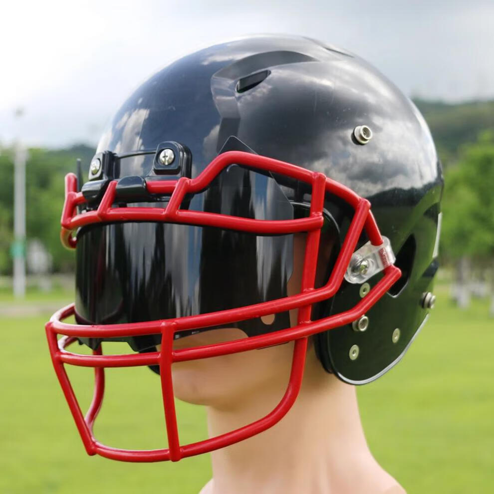 nfl美式橄榄球装备出口品质橄榄球头盔护目镜防紫外运动装备面罩通用