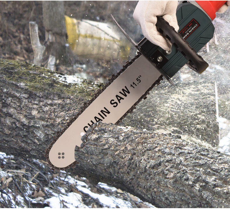 定做 角磨机改装电链锯磨光机改电锯木工小型迷你手提伐木锯 经济款角