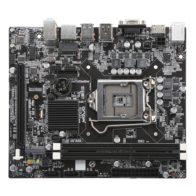 有优惠 昂达h310c/sd3/cd3/b365sd3支持六七代 ddr3主板套装 蓝色