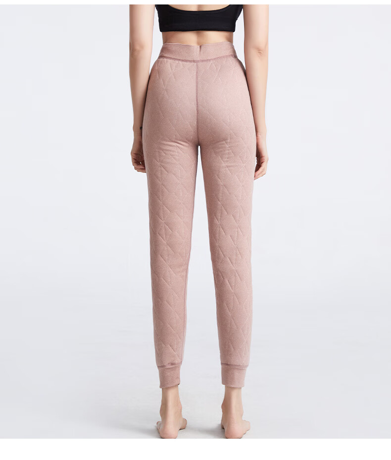 卡帝乐鳄鱼羊驼绒蚕丝棉裤男女保暖裤加厚加绒裤毛裤东北高腰打底秋裤