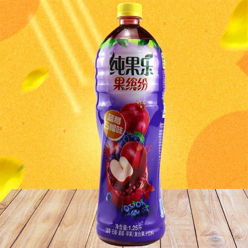 百事可乐纯果乐果缤纷果味饮品果汁饮料蓝莓石榴味500ml15瓶6瓶夏日