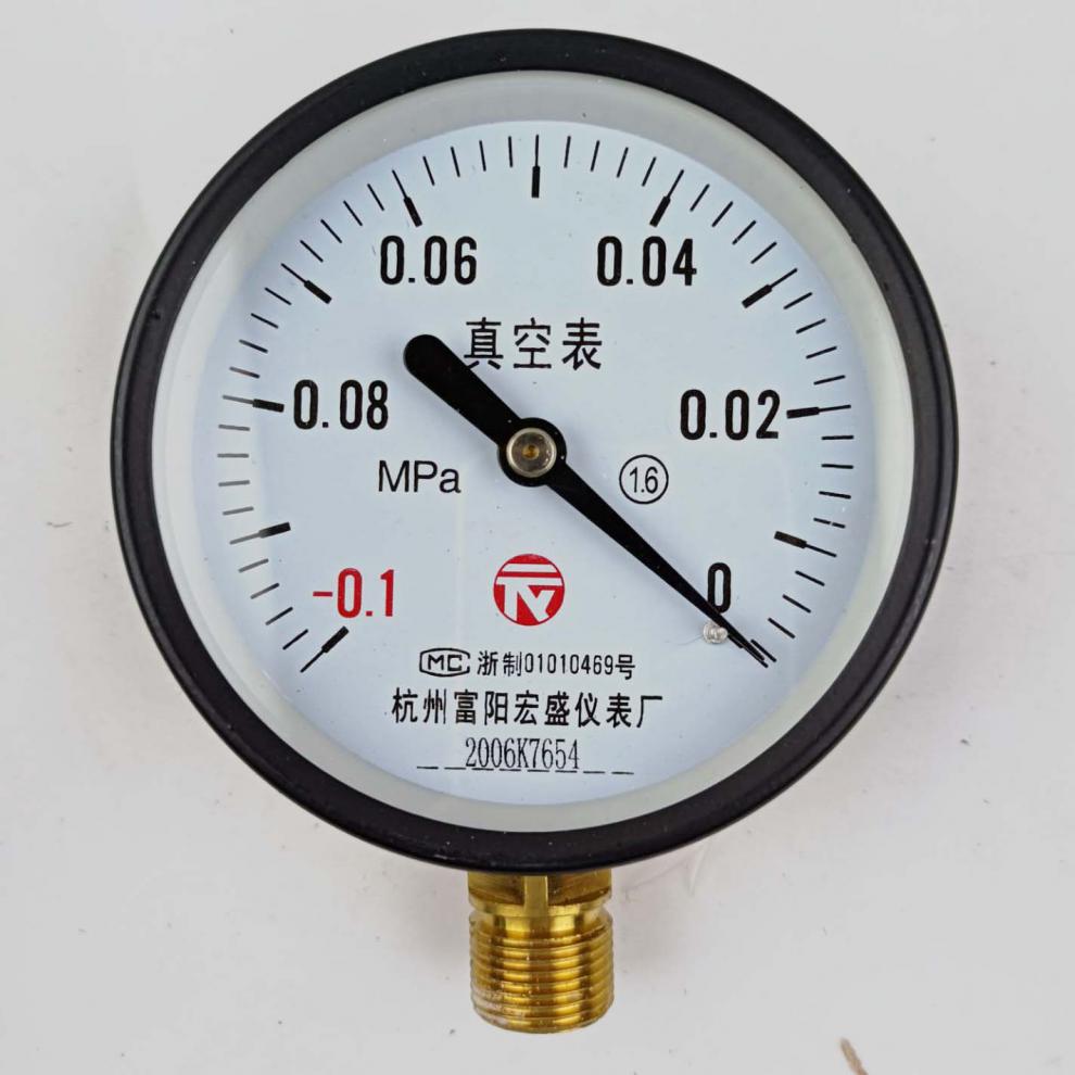 杭州富阳压力表y100z16mpa储气罐轴向气压表空压机耐震充油表定制立式