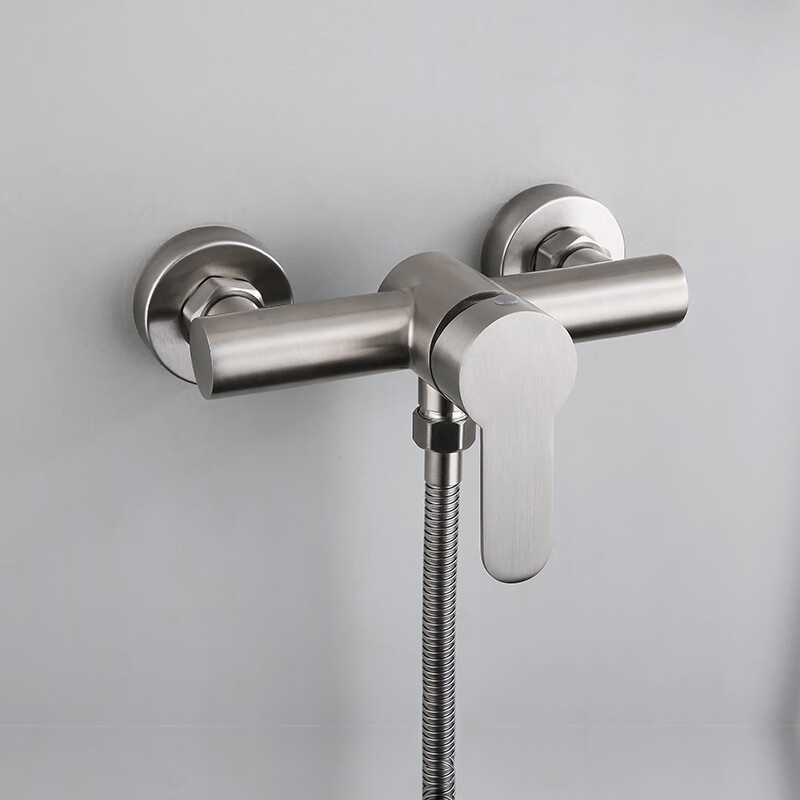 304不锈钢淋浴花洒套装喷头浴室洗澡家用简易开关增压混水阀 龙头 a款