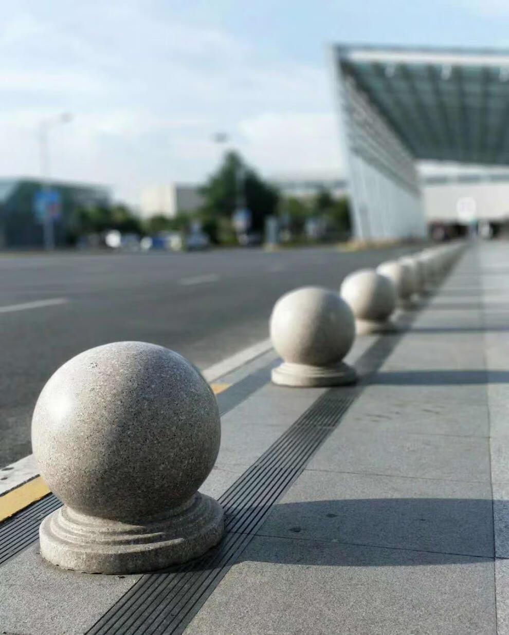 石球路障大理石路障 圆球石墩子 挡车石球阻车球 石头球学校广场挡车