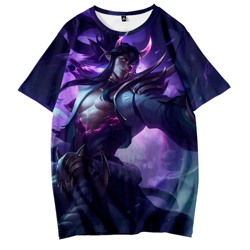 lol灵魂莲华t恤云顶之奕亚索锤石vn撸啊撸短袖体恤cos二次元周边麟月