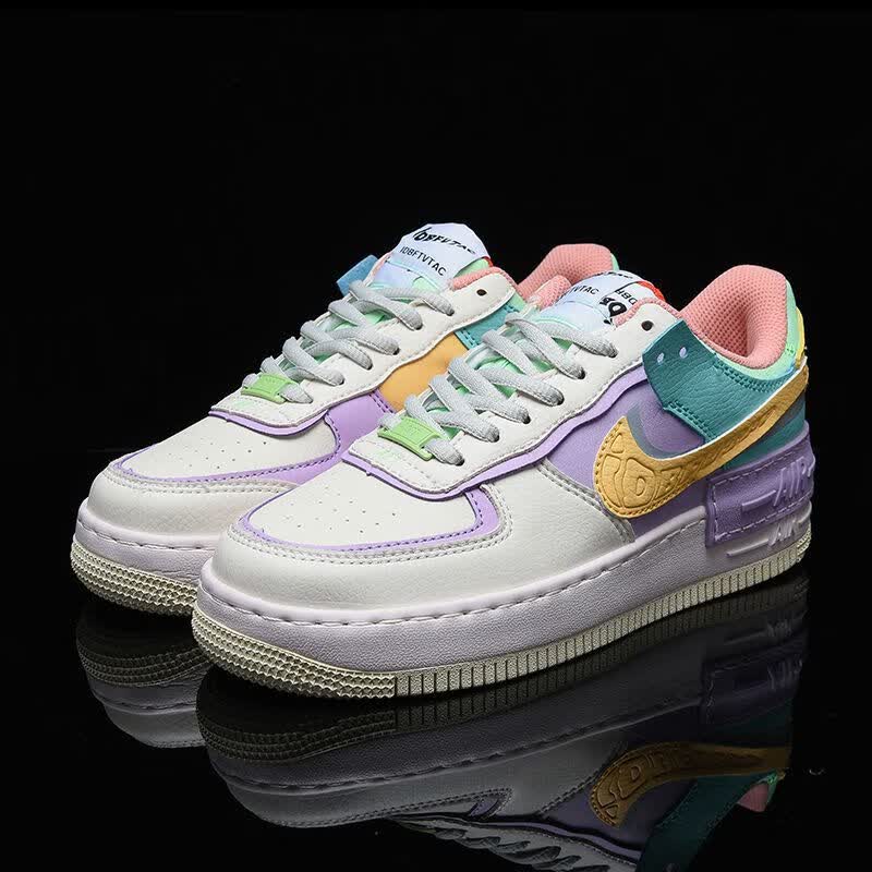 【官方旗舰】dunk aj af1空军一号马卡龙女鞋糖果拼接低帮板鞋男休闲