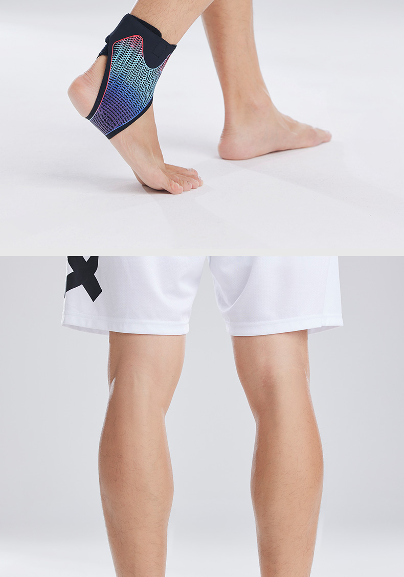 准者液体莱卡护踝夏季新款篮球支持缓冲弹力防崴脚运动护具 黑炫光