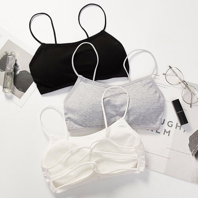 高中女生内衣初中生少女文胸裹胸抹胸少女交叉美背小胸初中学生高中生