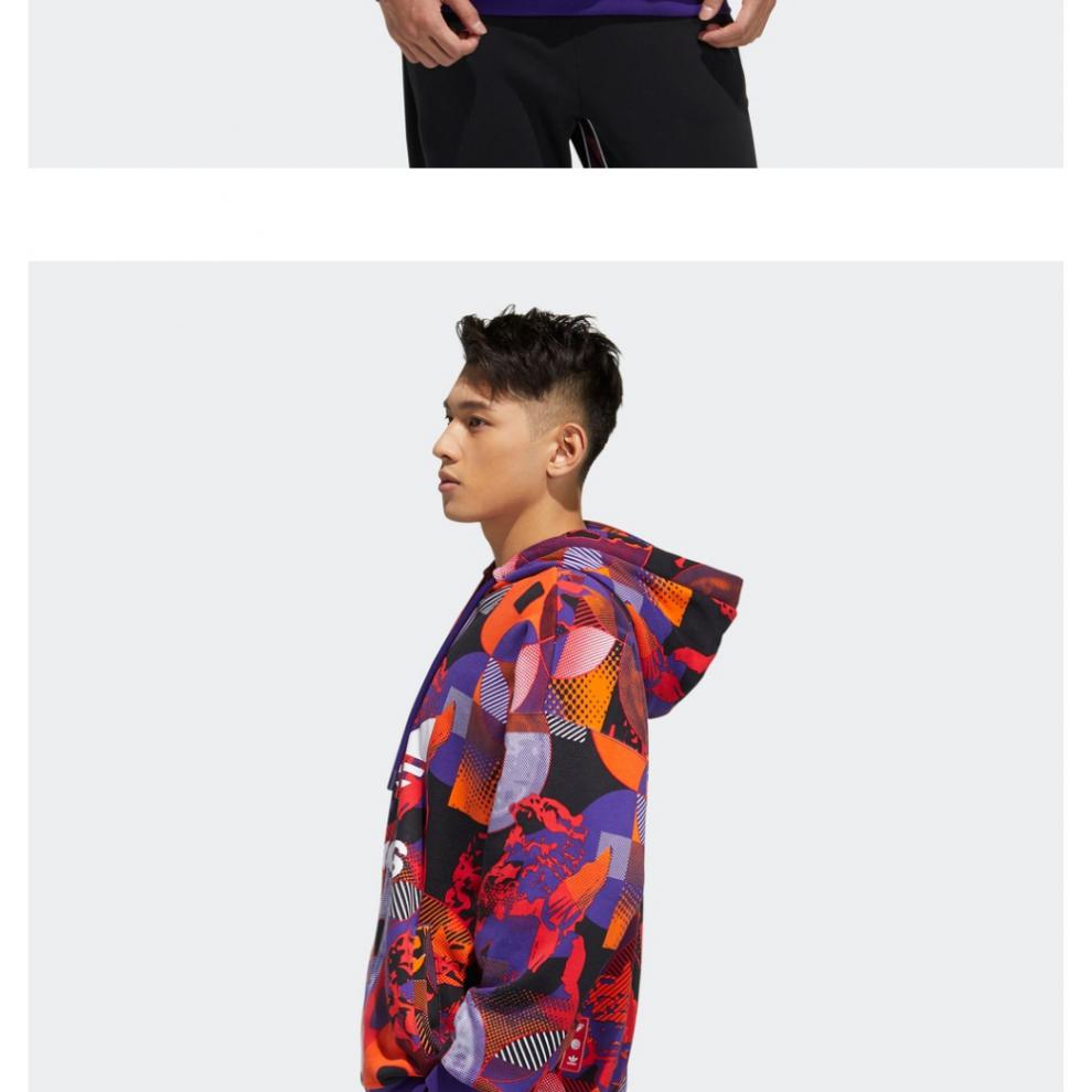 adidas阿迪达斯卫衣男三叶草新年限定红色运动休闲上衣外套gn5448gn