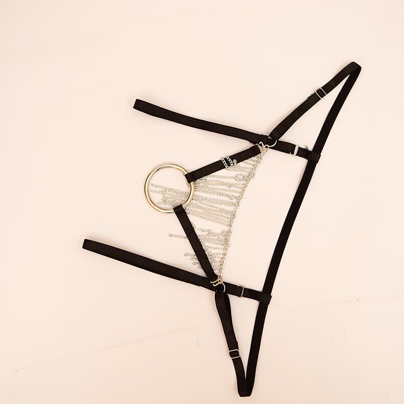 保密发货欧美性感钢环丁字裤男士情趣内裤情趣免脱透明低腰无痕诱惑