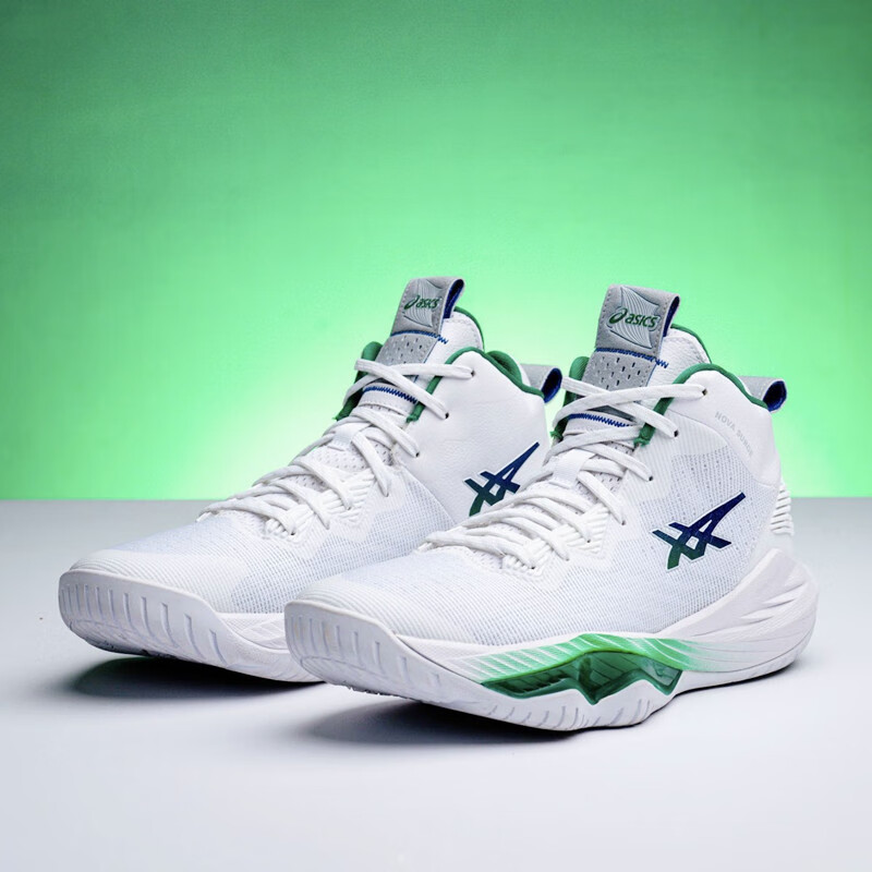 asics亚瑟士nova surge 2中帮实战篮球鞋缓震稳定1061a040-101 伯绿