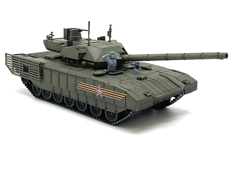 172俄罗斯t14阿玛塔主战坦克阅兵款细节全面升级成品坦克模型阅兵涂装