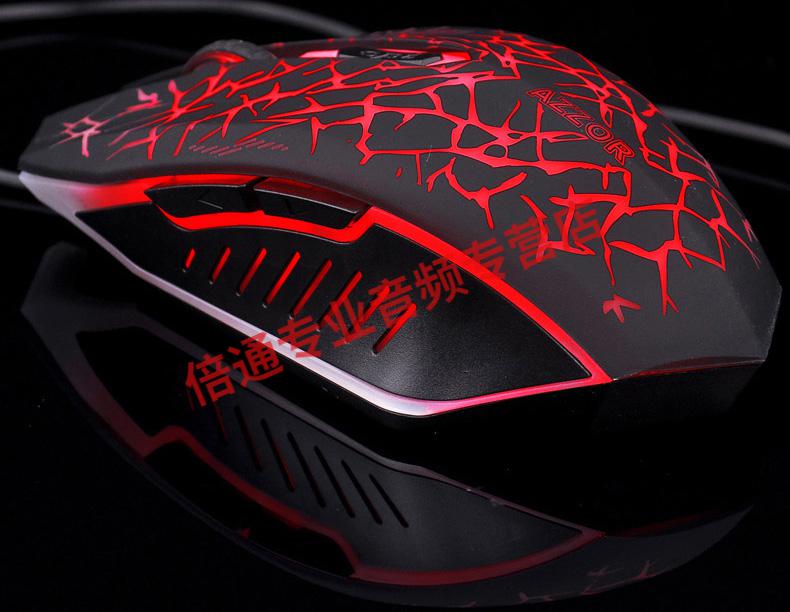 新科 卡佐azzor幻影炫光有线鼠标家用办公游戏笔记本台式电脑大usb