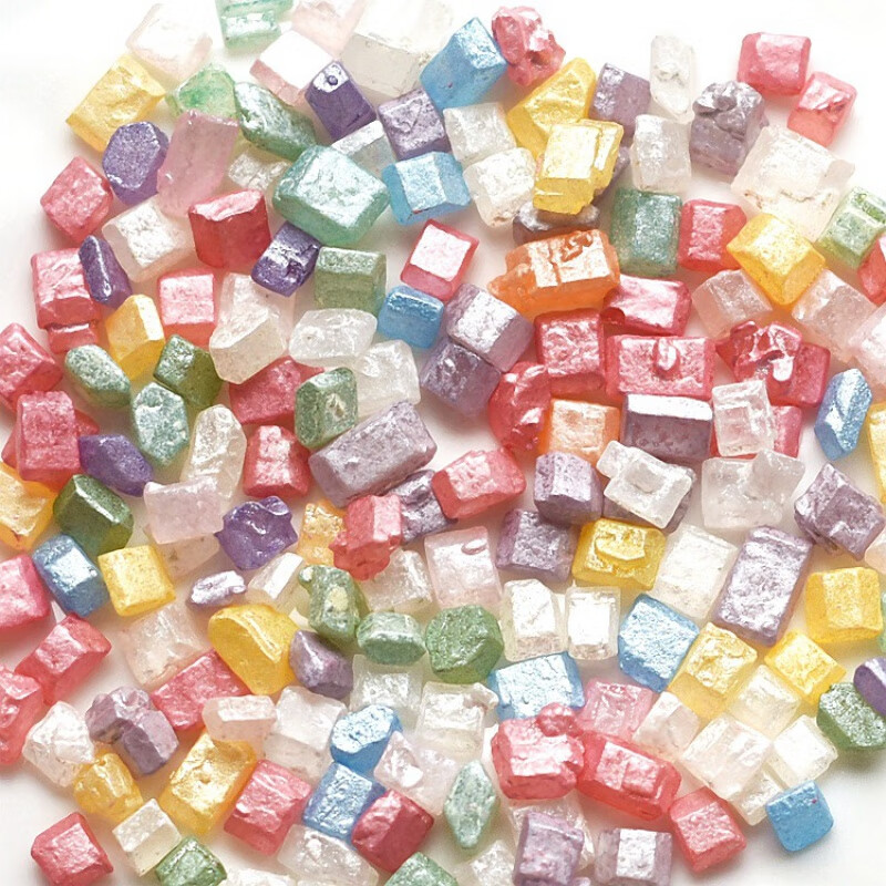 蛋糕装饰珠光彩砂糖可食用糖散装 圣诞彩色装饰糖蛋糕装饰糖粒 宝石蓝