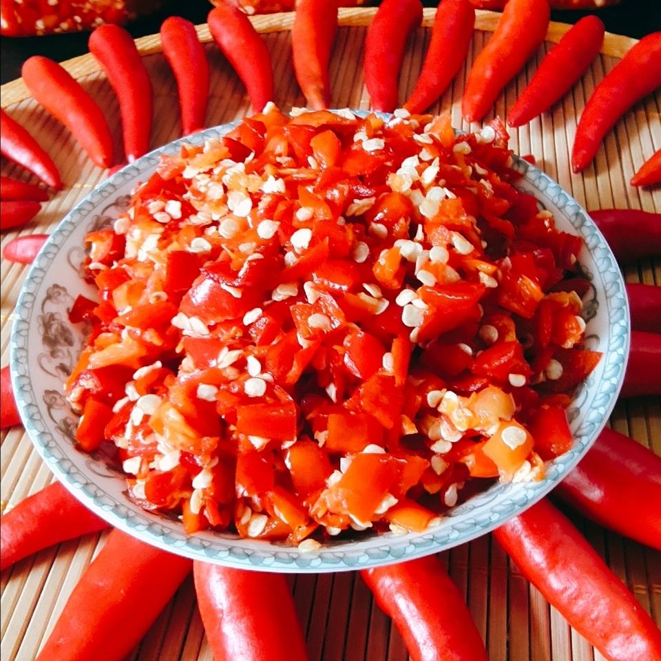 特辣蒜蓉辣酱香辣酱下饭菜辣椒酱 特辣白小米辣剁椒500克1包【图片