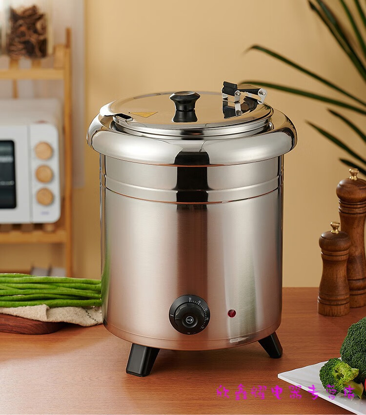 电子暖汤煲商用暖汤锅电加热粥桶不锈钢内胆汤炉自助餐珍珠保温锅淘力