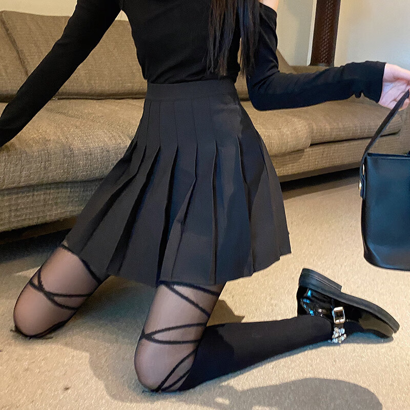 白丝连裤袜纯欲白色中筒丝袜女性感过膝蝴蝶结绑带光