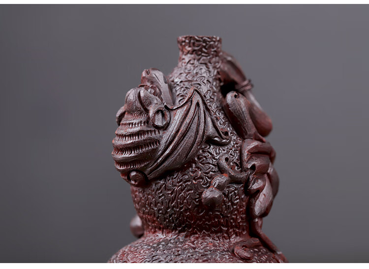 小叶紫檀葫芦蝙蝠手把件印度小叶紫檀木雕福禄文玩把玩物件手玩把件