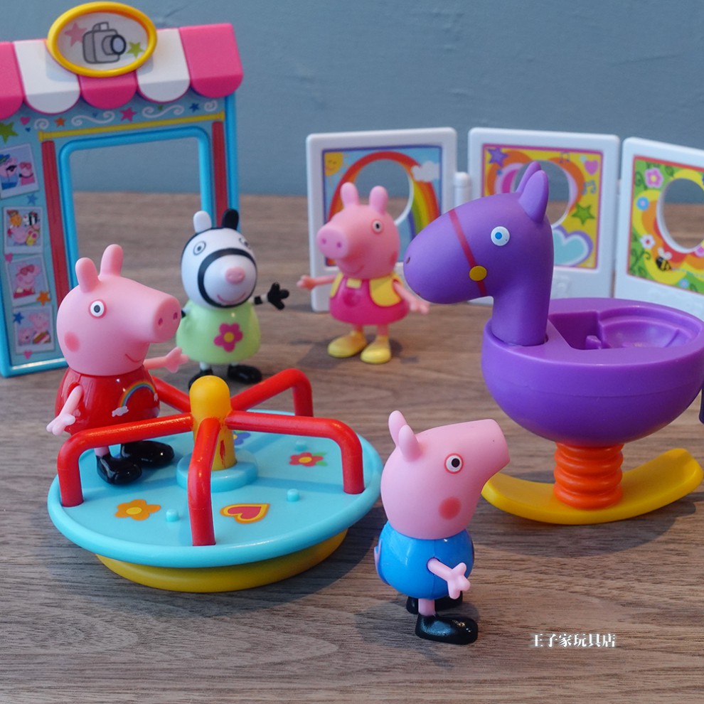 小猪佩奇过家家玩具出口小猪乔治游公仔脑袋手脚可动树秋千树上的小鸟