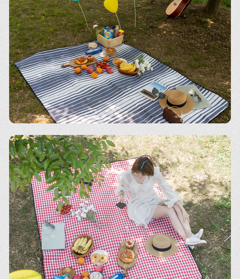 野餐布 野餐垫户外便携野炊地垫防潮垫加厚春游用品ins风田园聚餐野餐