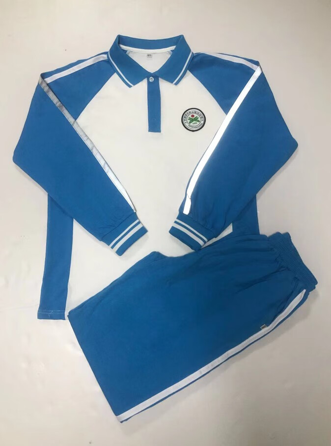 德莉娅东莞市大岭山镇新风中学夏秋冬季纯棉校服 藏青色格子裙 185cm