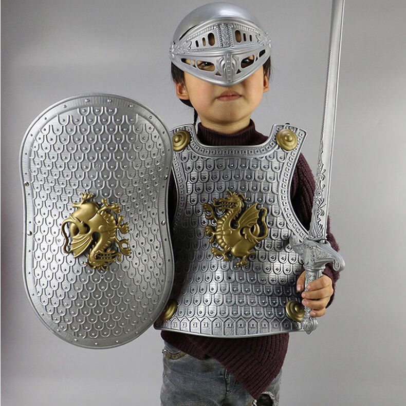 11】【品质保证】万圣节玩具 万圣节儿童表演服幼儿盔甲套装cos铠甲