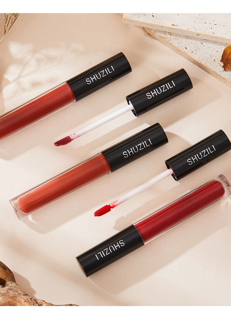 唇釉哑光雾面丝绒不沾杯不掉色学生显白复古平价口红防水巧克力味