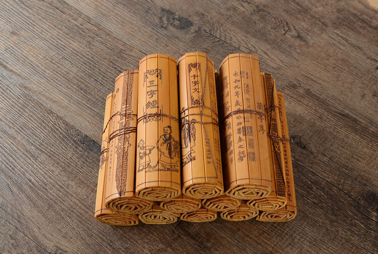 竹简 古代 竹书 三字经弟子规千字文兰亭序 舞台表演拍摄道具 竹简千