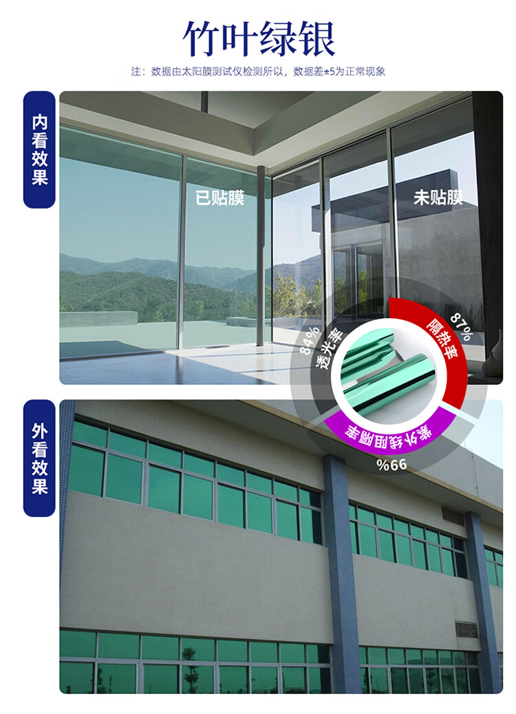 双向透视防晒隔热膜单向透视玻璃贴膜隔热膜贴纸防晒遮光太阳膜窗户防