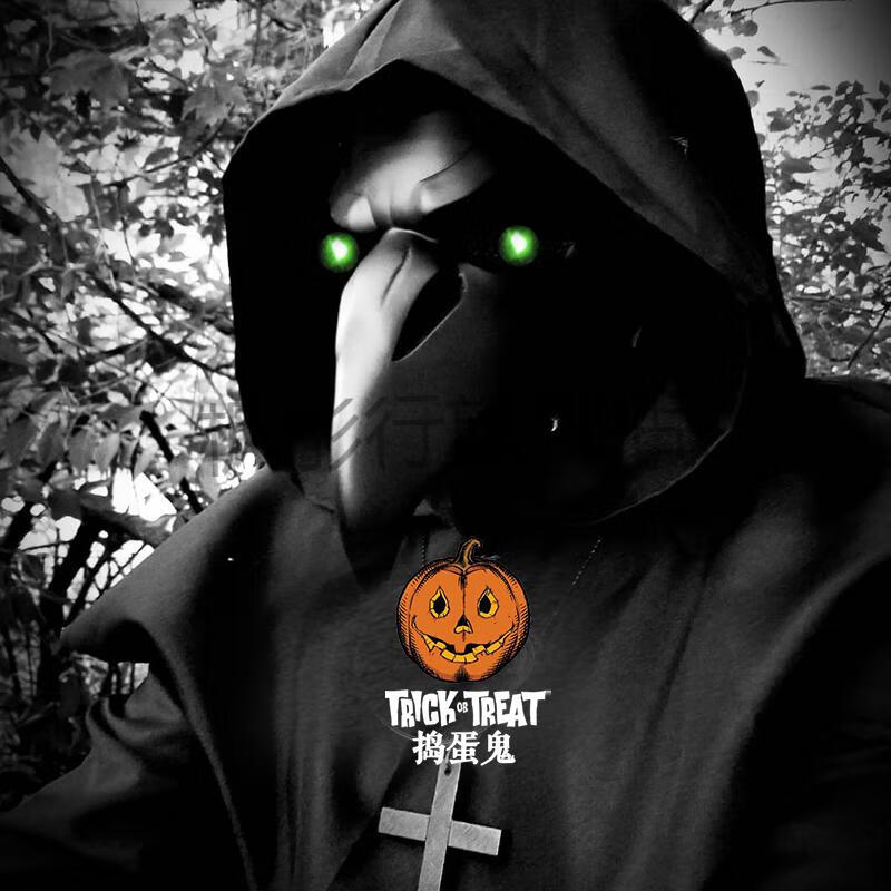 鸟嘴乌鸦面具恐怖黑死病万圣服饰服装衣服 瘟疫医生cos原版礼帽【图片