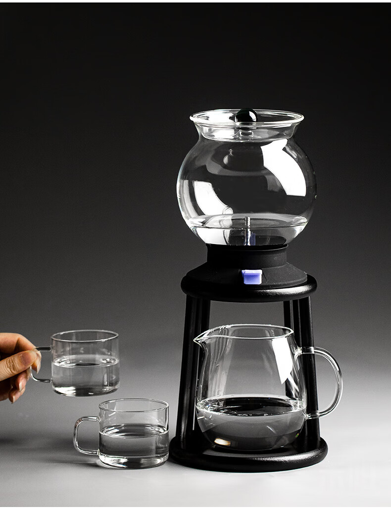 禾阳 素弦自动茶具家用创意家用耐高温玻璃茶具懒人泡茶器套装 素弦