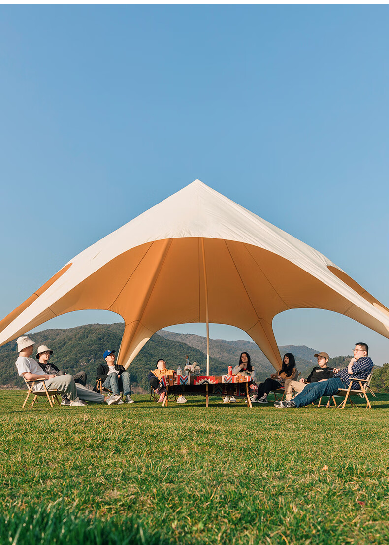 三只小驴超大户外天幕帐篷大型露营野营加厚防雨防晒遮阳棚大凉棚