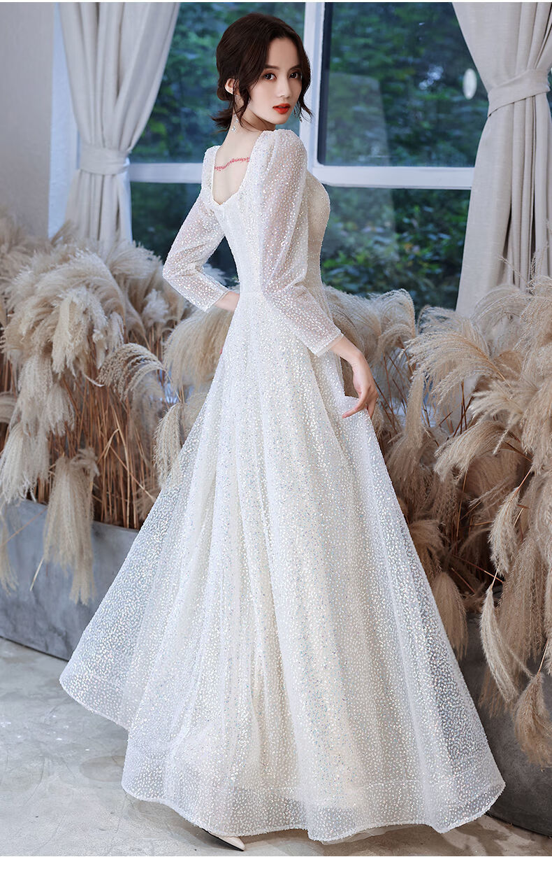 成人礼服女礼服学生年会超仙晚礼服气质名媛知性高端大气亮片连衣裙