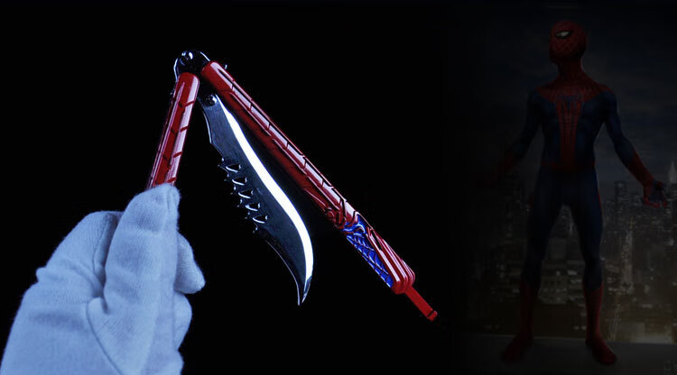 漫威蜘蛛侠未金属动漫折叠防身fatecsgo蝴蝶甩手刀抖音