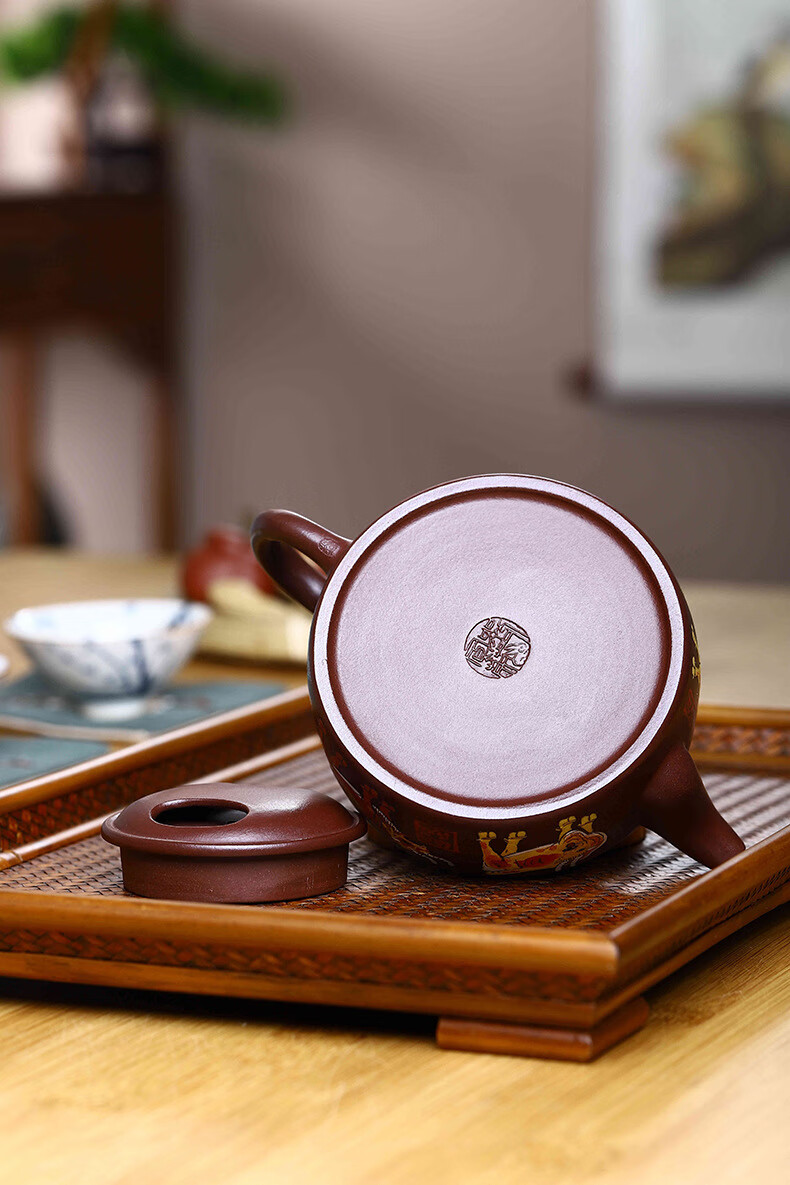 【官方旗舰】鑫祥势宸宜兴名家国家工艺美术师刘凤英原矿紫砂壶纯手工
