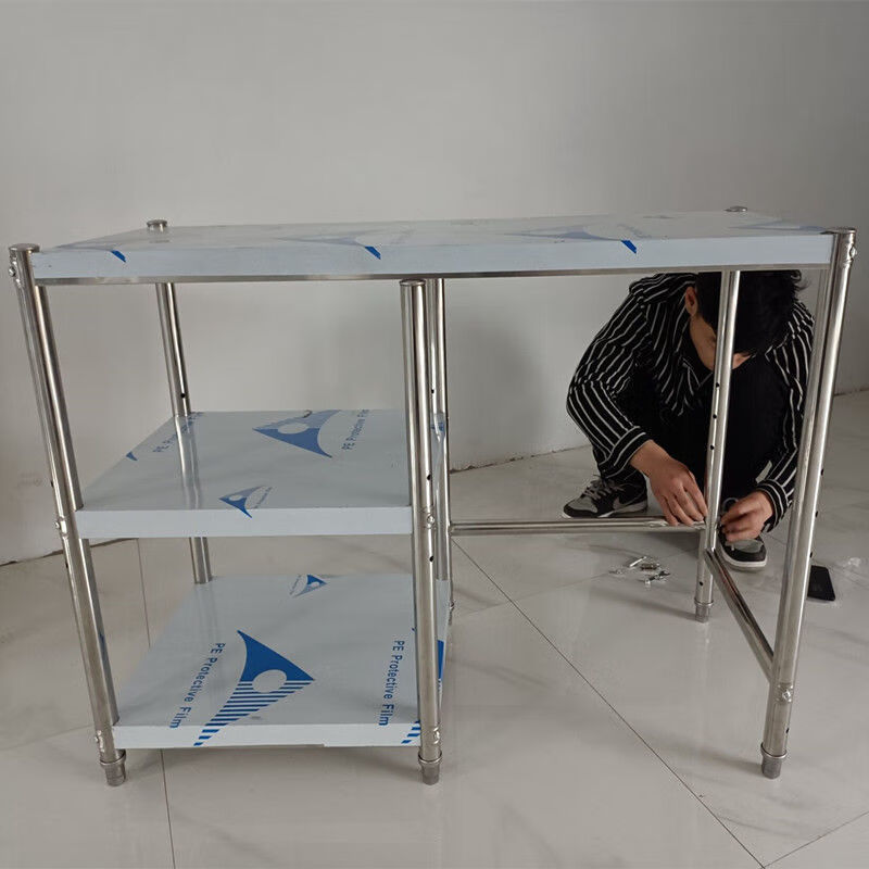 厨房不锈钢操作台架置物架液化气架子落地式收纳燃气煤气罐灶台架