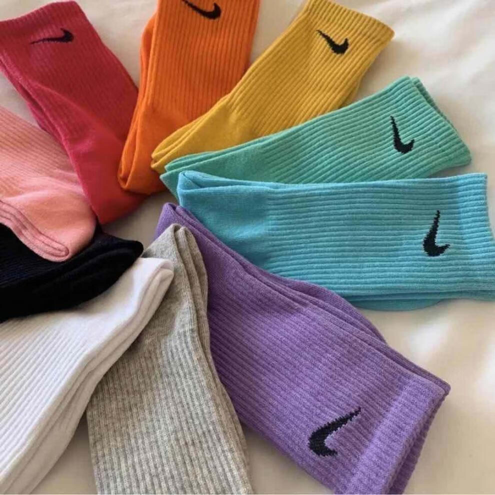 nike耐克勾勾袜纯棉袜子男款韩版潮流ins潮百搭秋冬季长中短筒运动