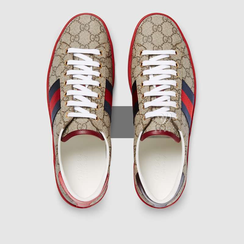 gucci古驰男鞋ace gg板鞋低帮鞋运动鞋429445 k2lh0 9767棕色双gg 7.