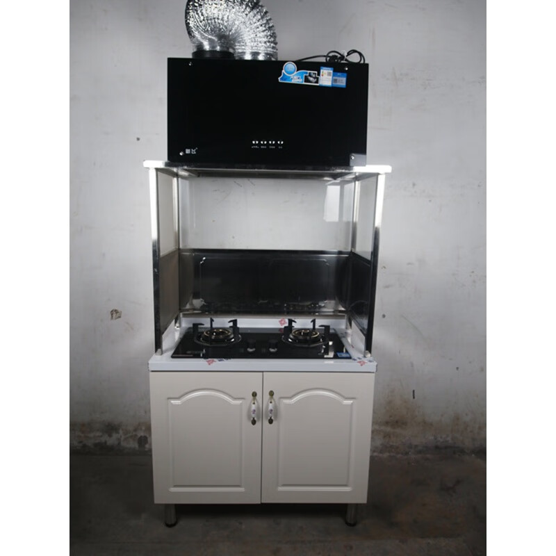 油烟机支架灶台架不锈钢烟机罩易清洗阳台烟机玻璃架子加厚排烟罩