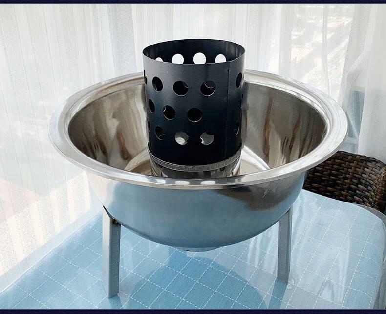 优巴伦 烧烤炉圆筒 不锈钢吊炉无烟烧烤炉缸商用烤串焖烤肉炉烤鸡鸭鹅