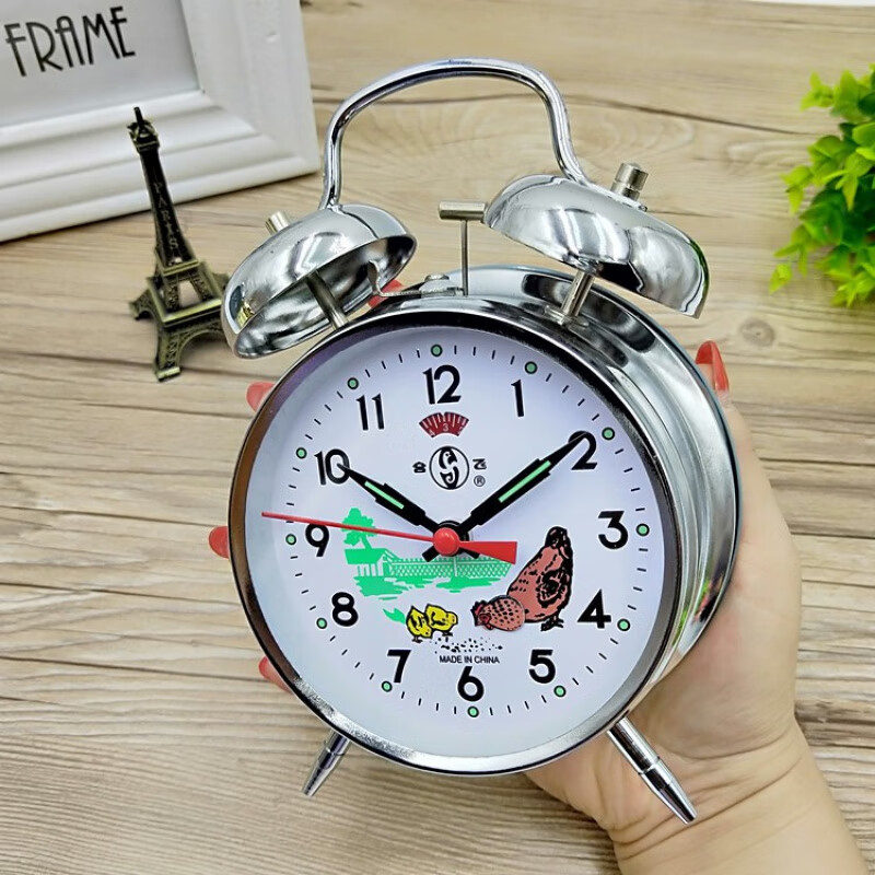 机械闹钟上发条发条闹钟机械闹钟老式上发条手动上弦上劲金属纯铜机芯