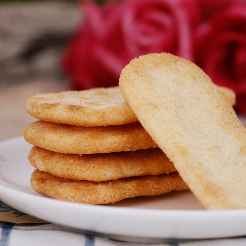 小帅才雪米饼186g香米饼袋装办公室食小吃休闲食品饼干 香米饼186g*5