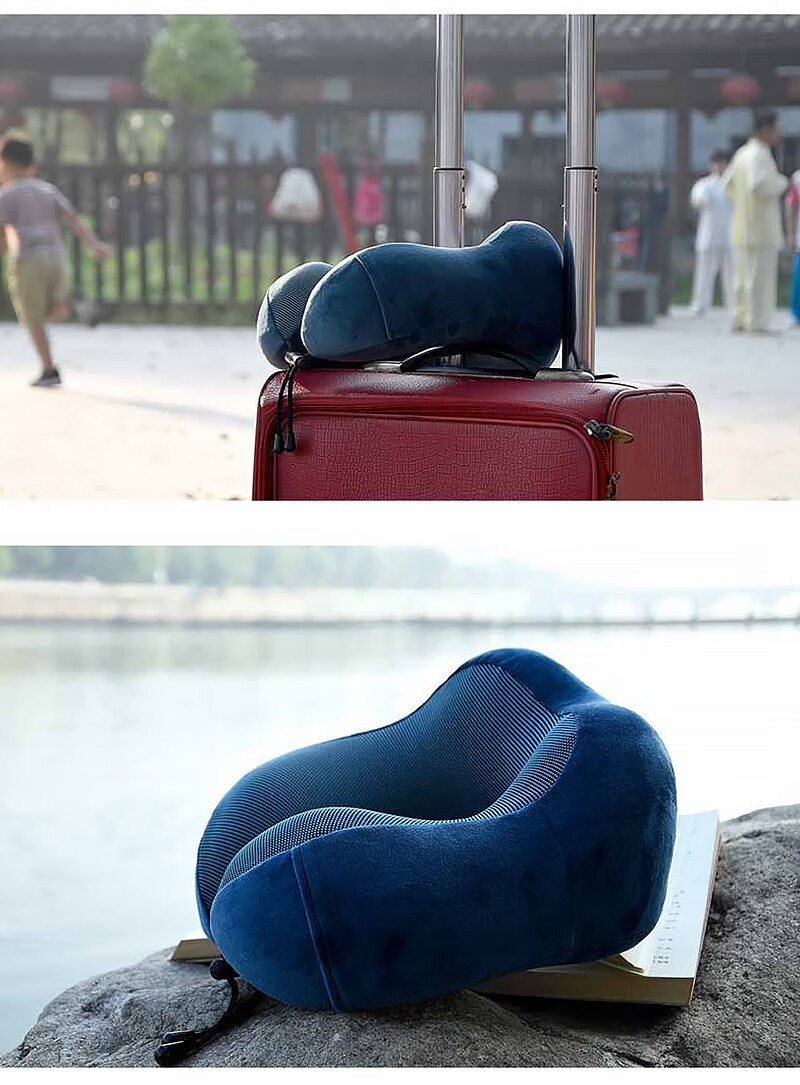 飞机枕颈枕办公室记忆棉u型枕旅行u形枕头坐车飞机高铁便携脖子头枕护