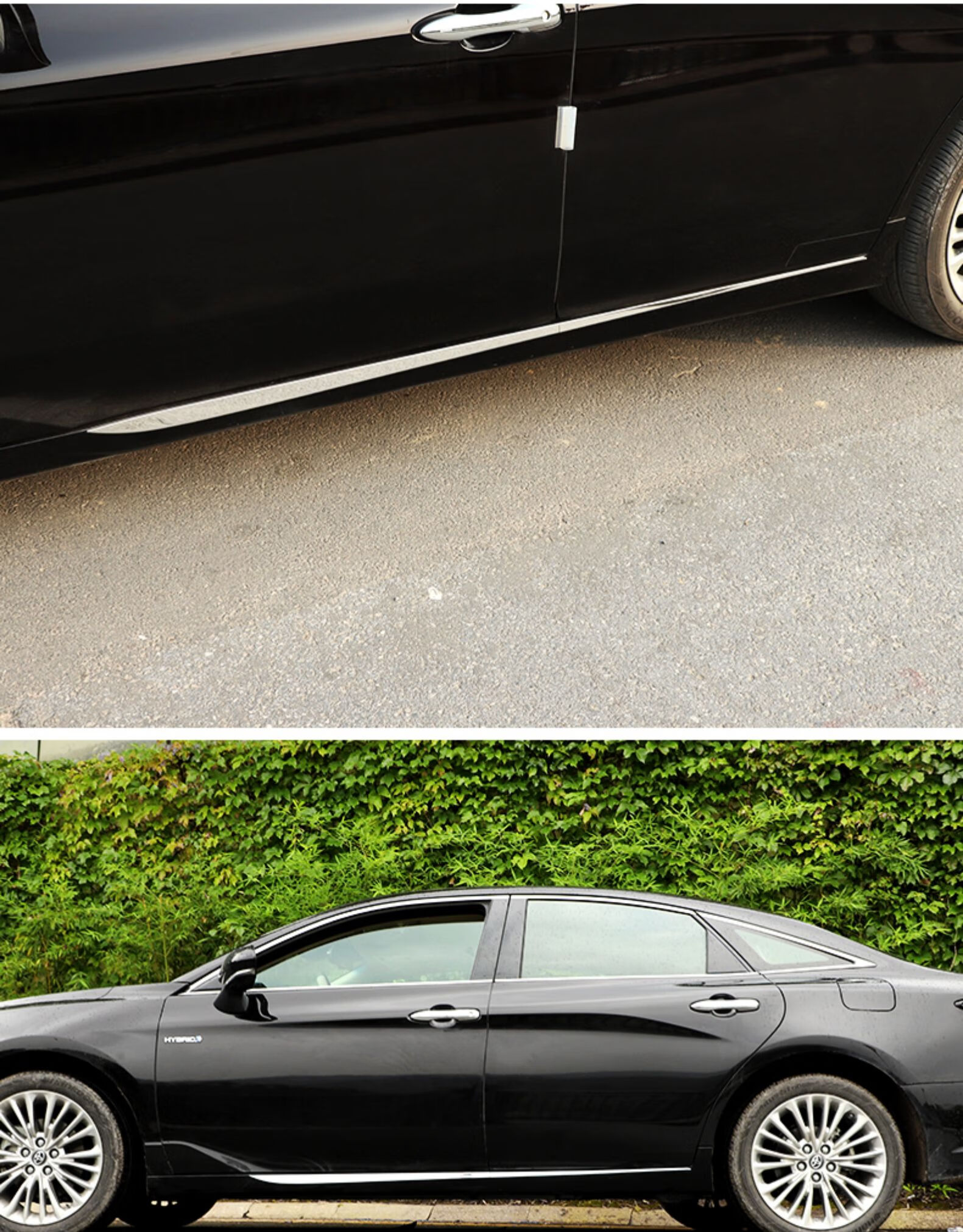 适用于19款亚洲龙侧裙饰条车身饰条门防撞亮条不锈钢装饰改装 亚洲龙