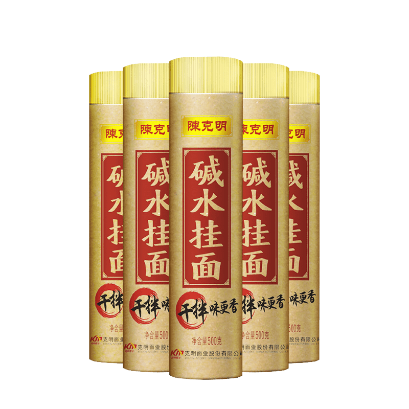 好货京选陈克明碱水挂面劲道爽口碱水面条可做干拌面条碱水扁面500g4
