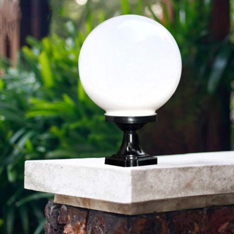 圆型球型景观太阳能大门柱子灯圆灯超亮墙柱照明灯